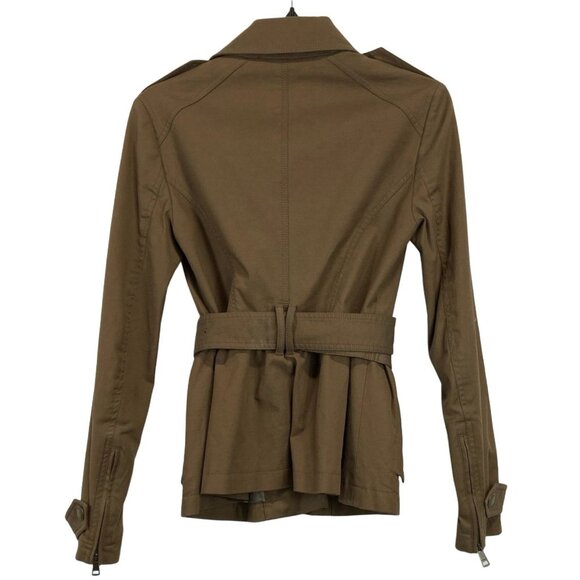Burberry Brit Women’s Brown Motto Belted Jacket, Size 4 - Picture 2 of 9